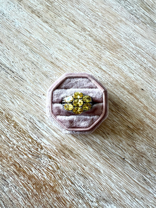 Steel Yellow Citrine Ring (7.5)
