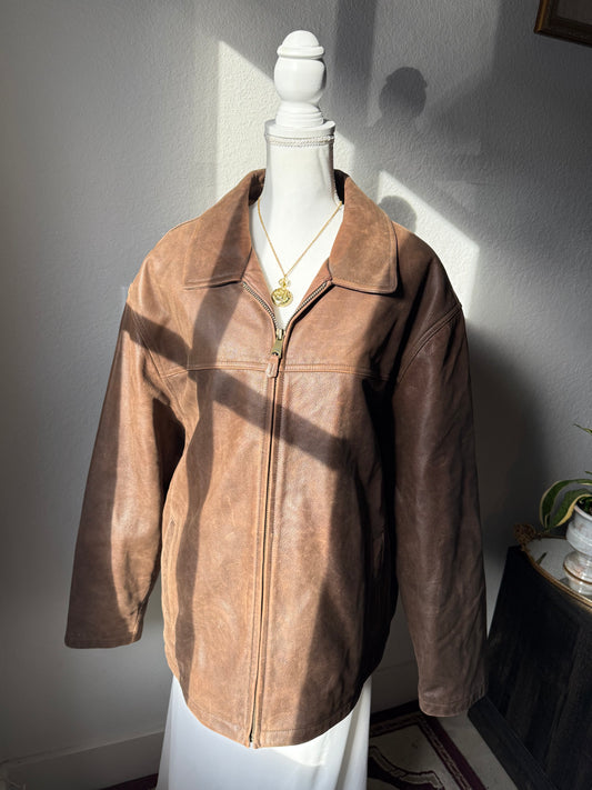 Dockers Brown Leather Jacket