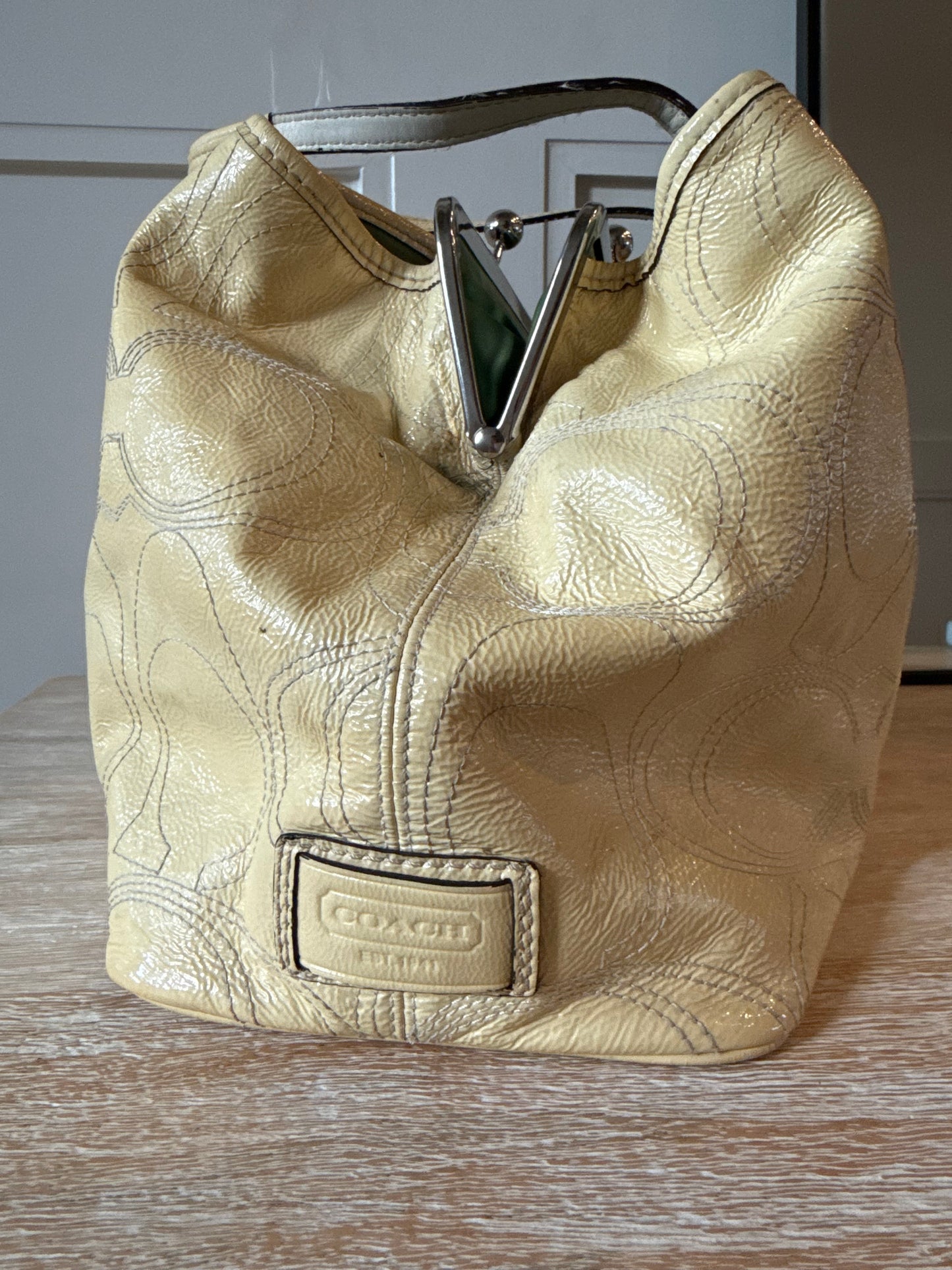 Coach Pastel Yellow Bag