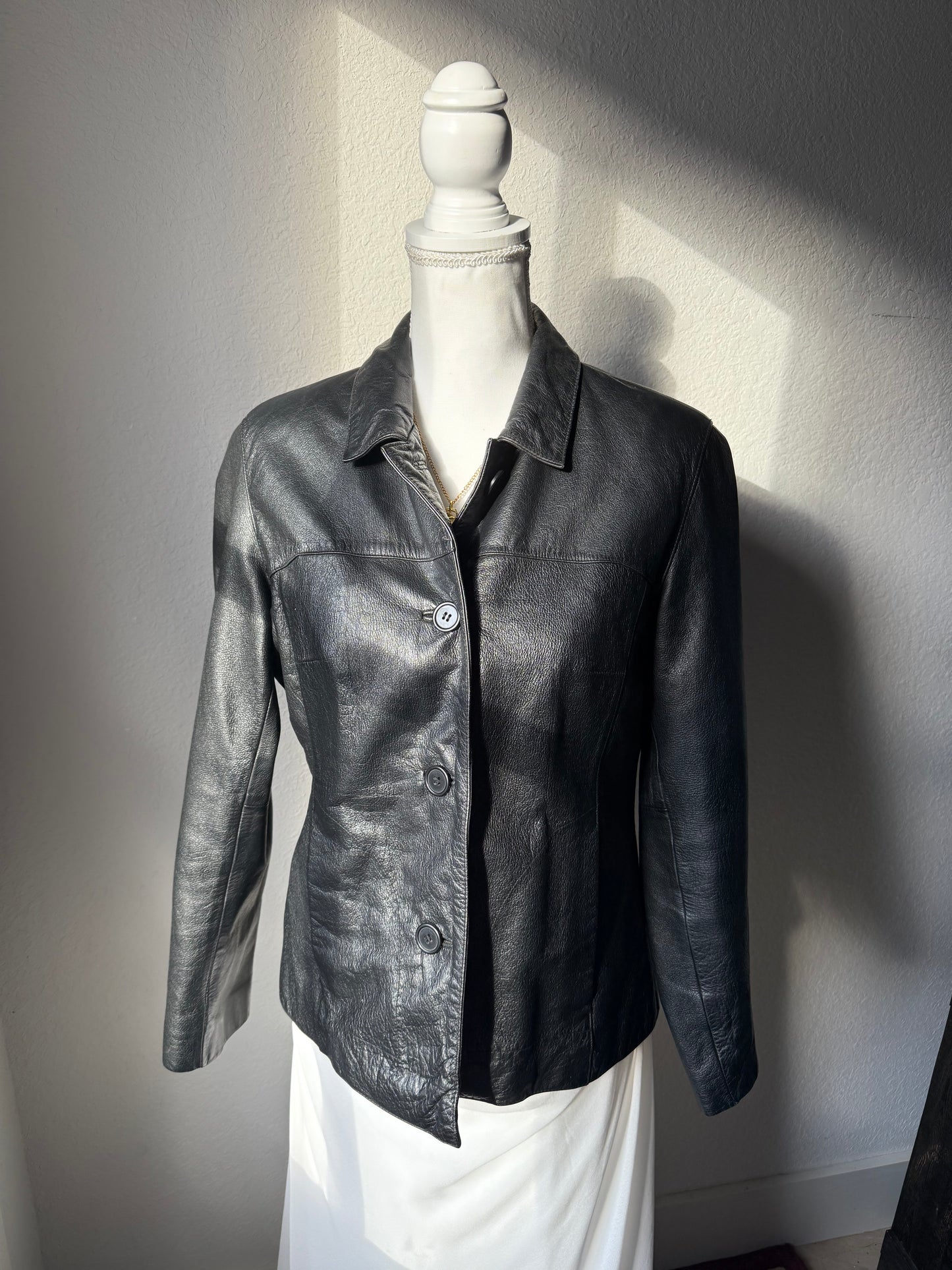 Outbrook Black Leather Coat