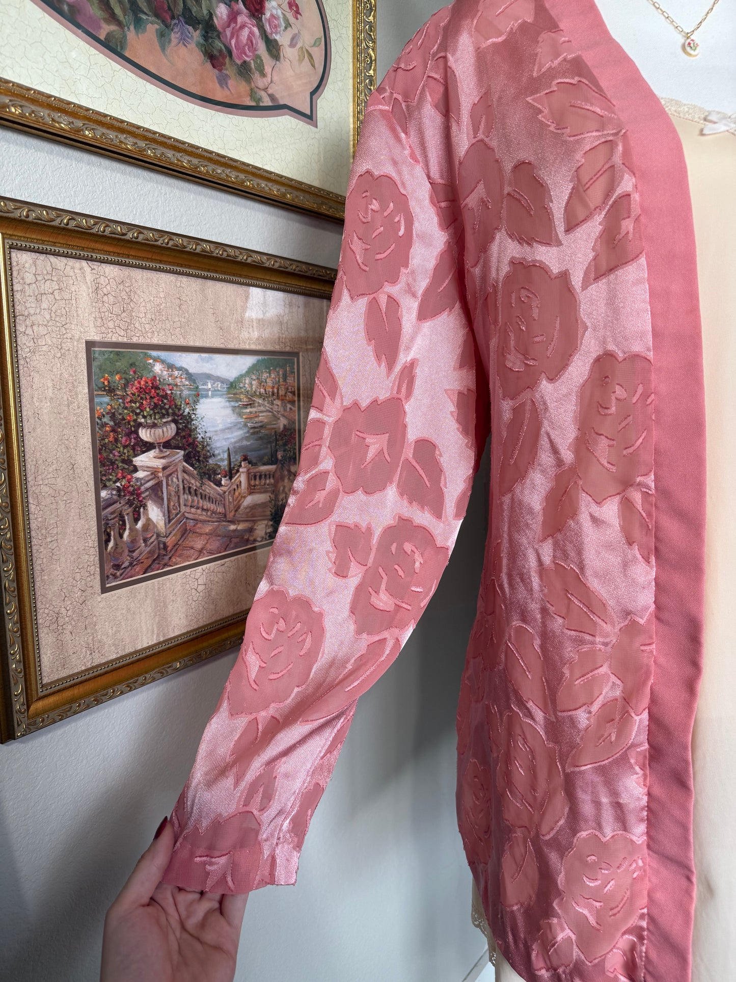 Blair Sheer Pink Floral Robe