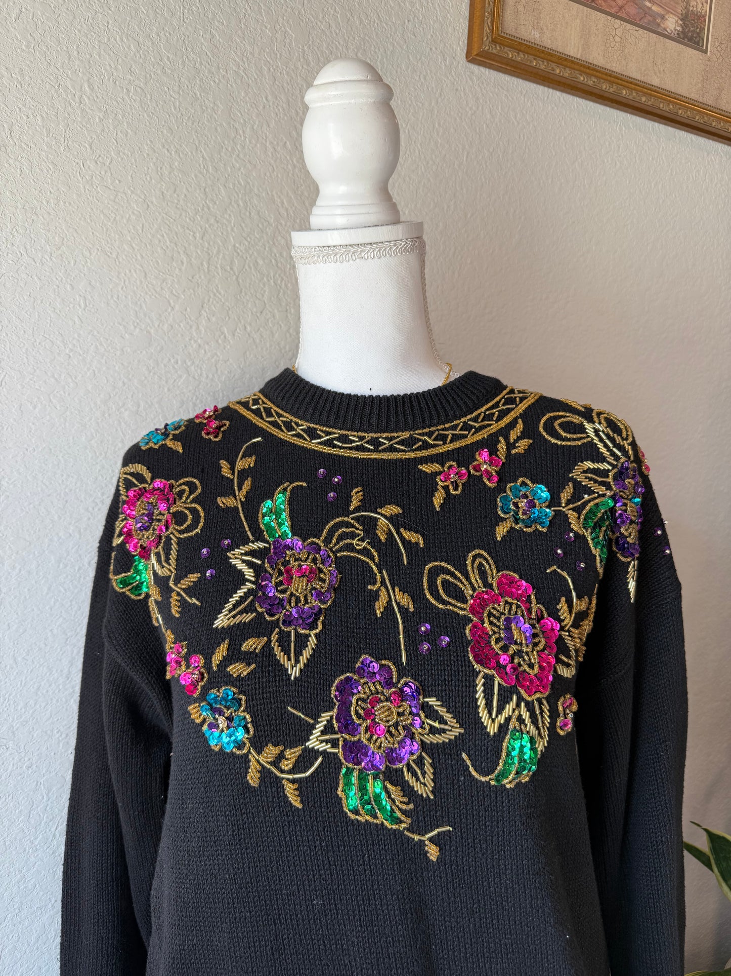 Beaded Colorful Sweater