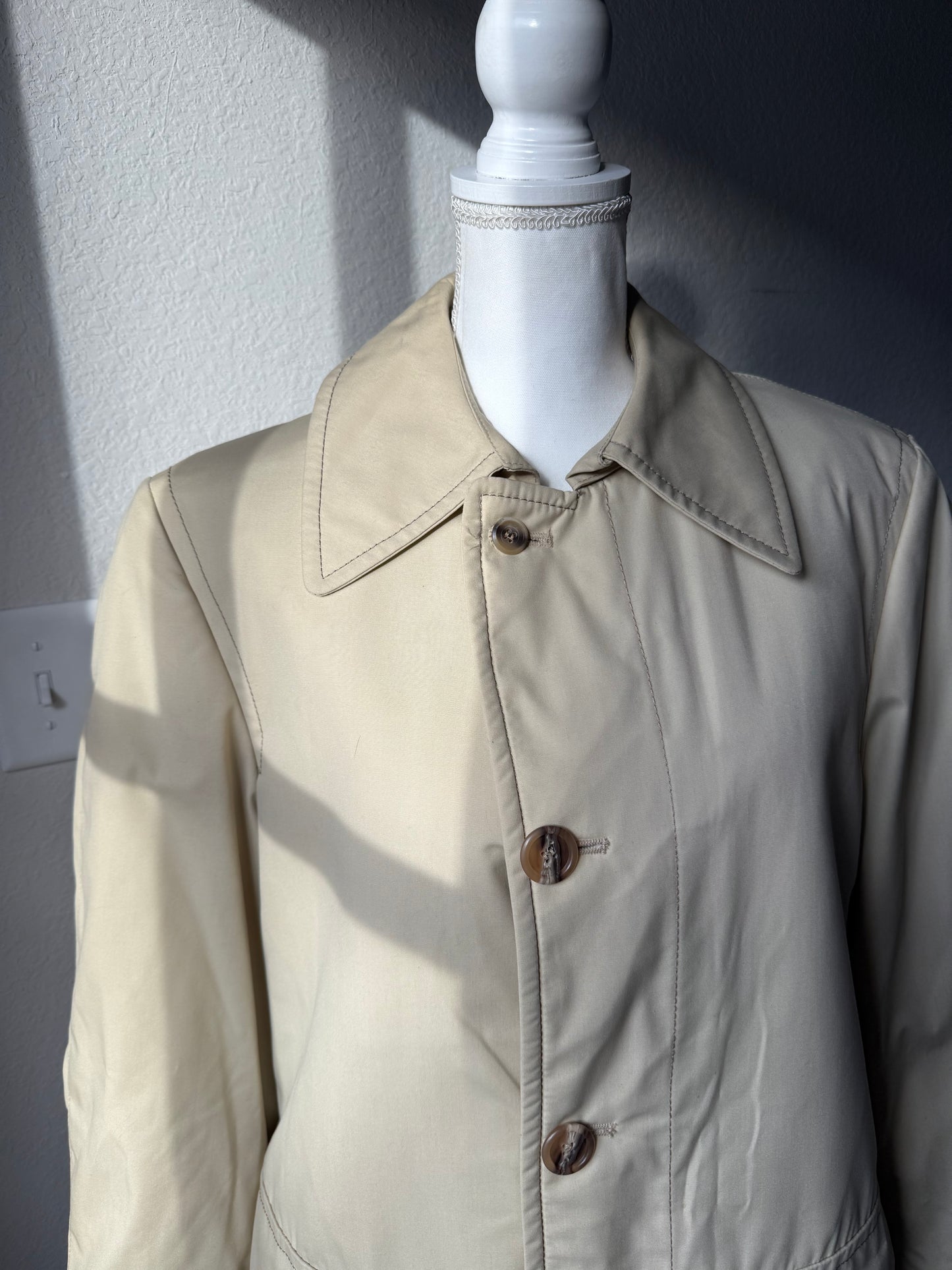 Ivory Lined Trench Coat