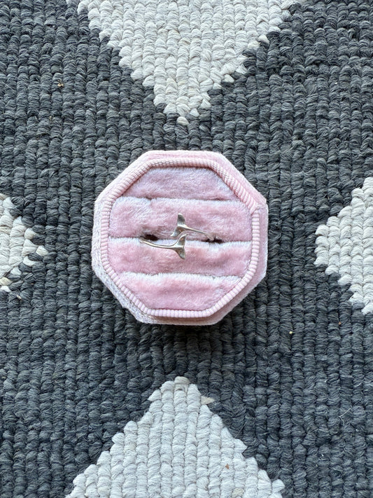 Sterling Dolphin Tails Ring (6-7)