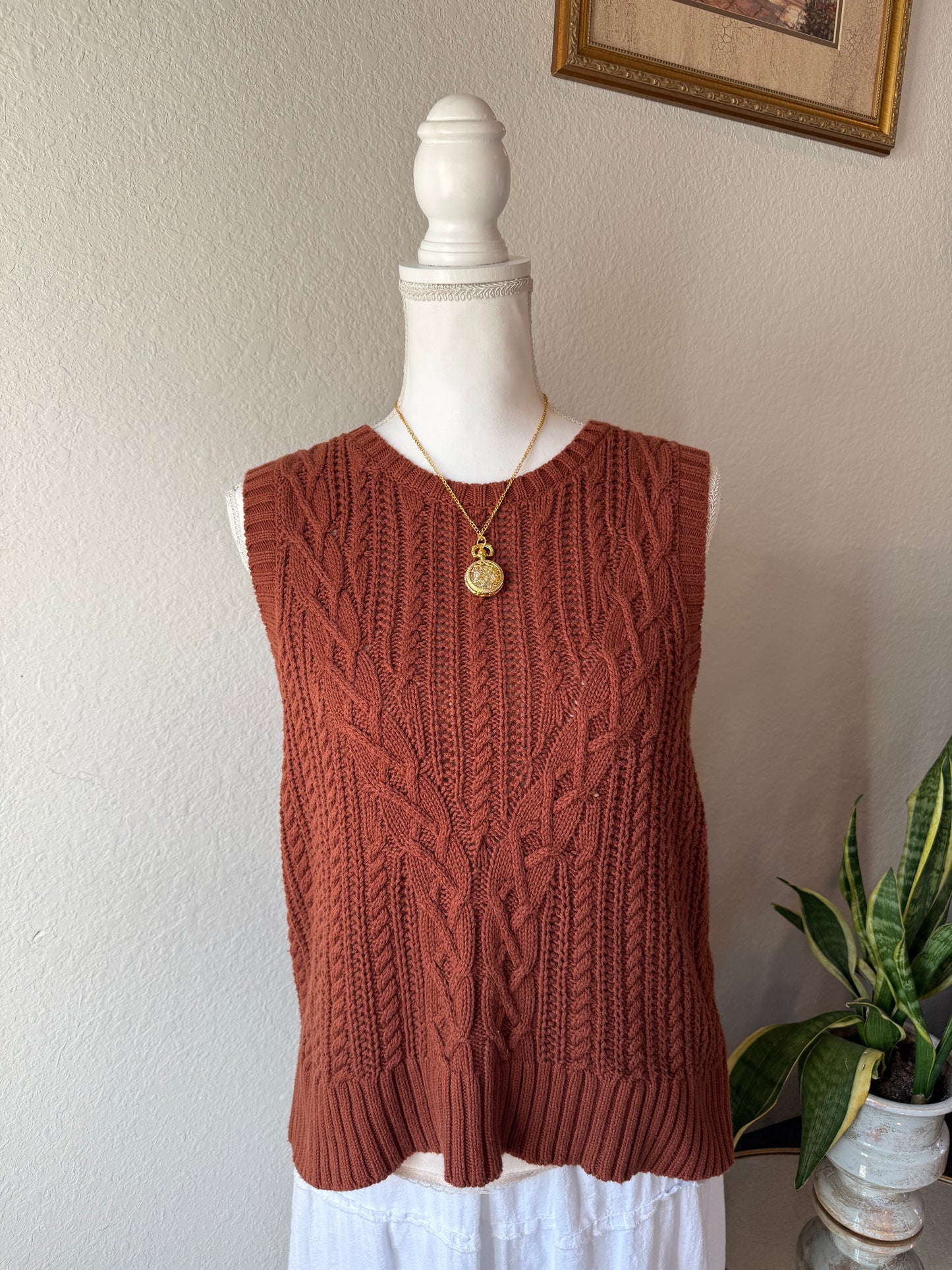 Burnt Orange Sweater Vest