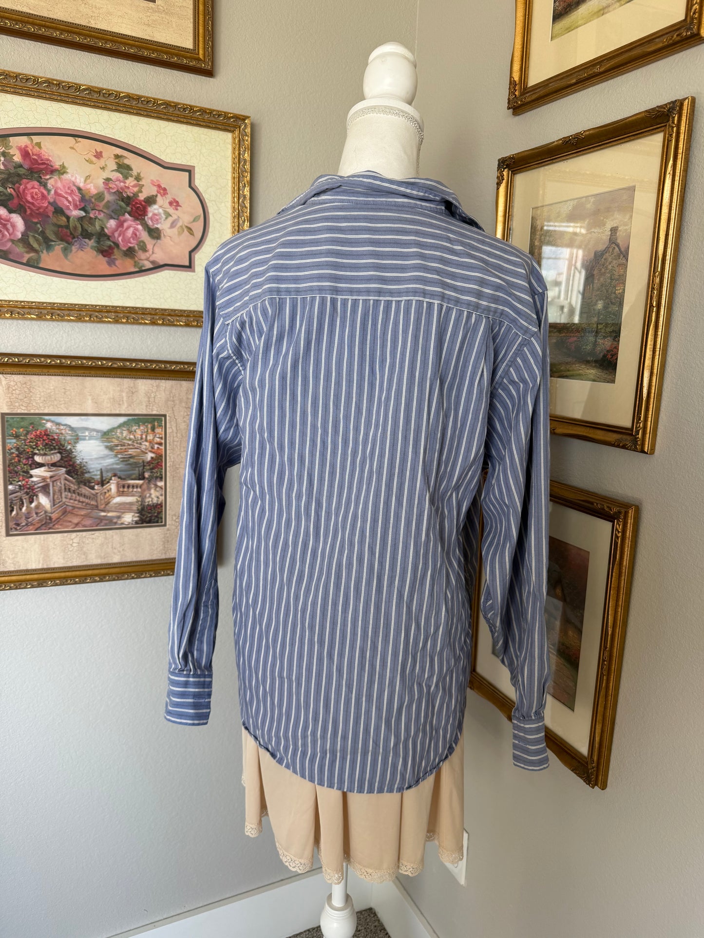 LL Bean Striped Button Up