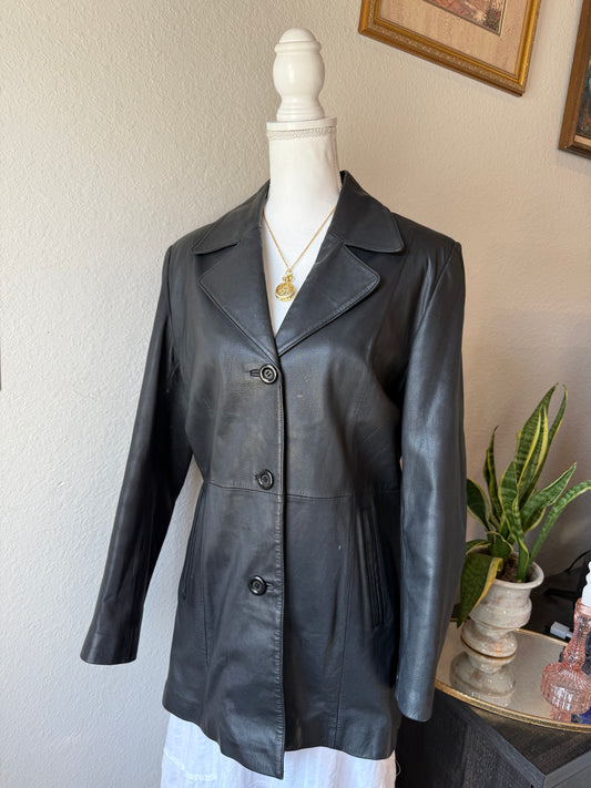 Black Leather Coat
