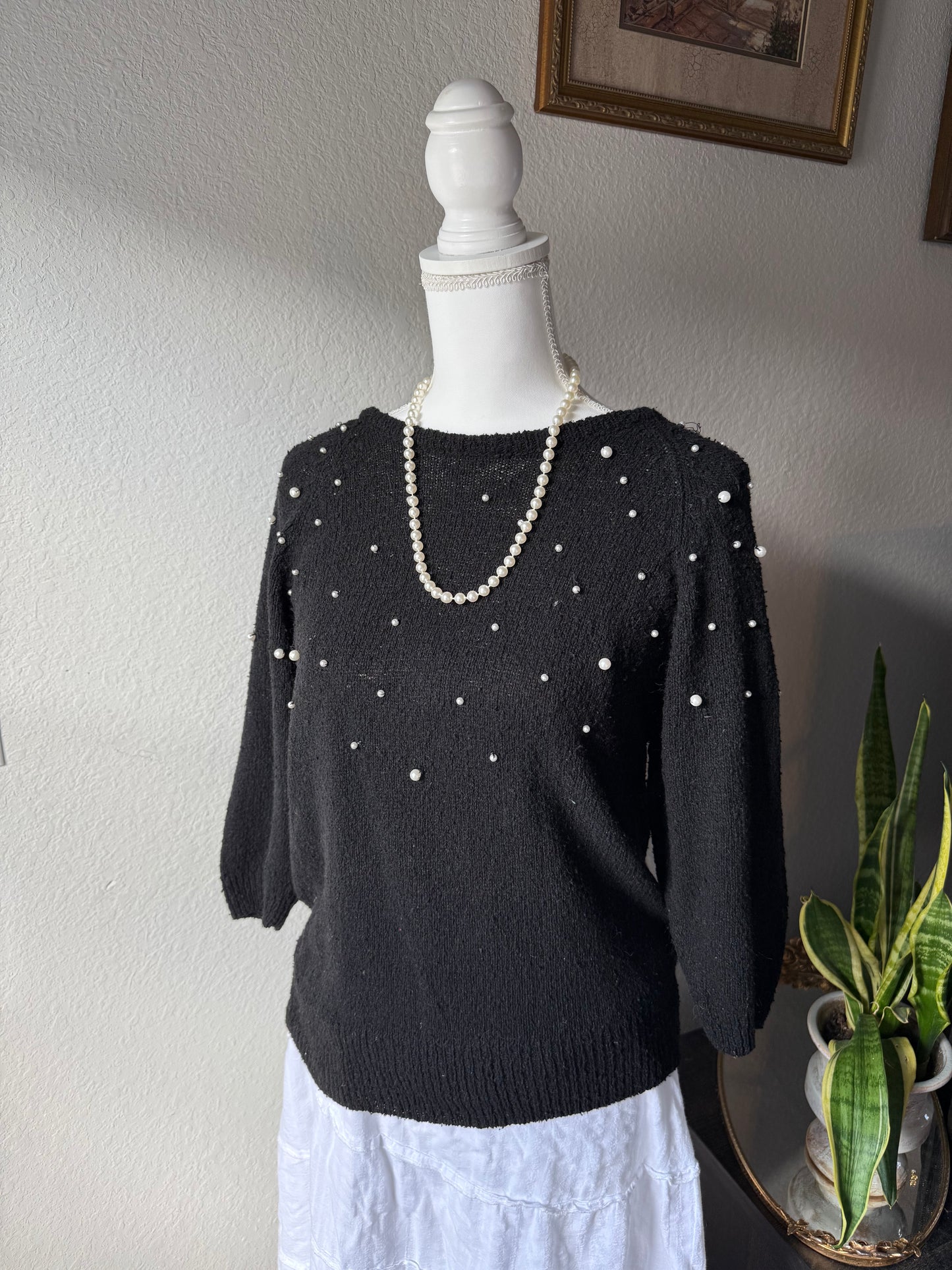 M - Black Puff Sleeve