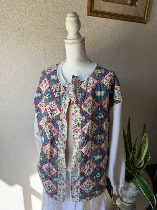 XL - Farm Quilted Cardigan