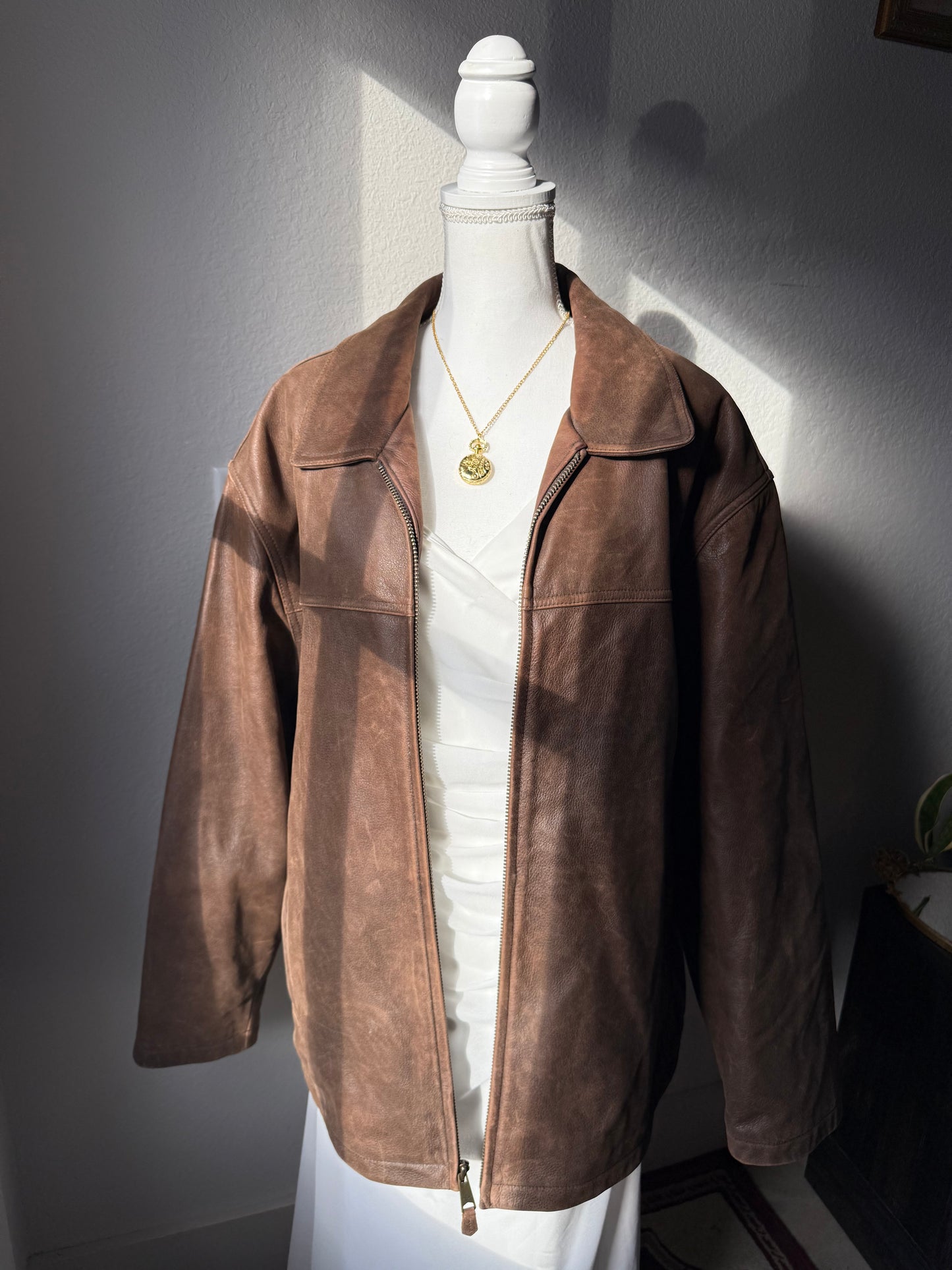 Dockers Brown Leather Jacket
