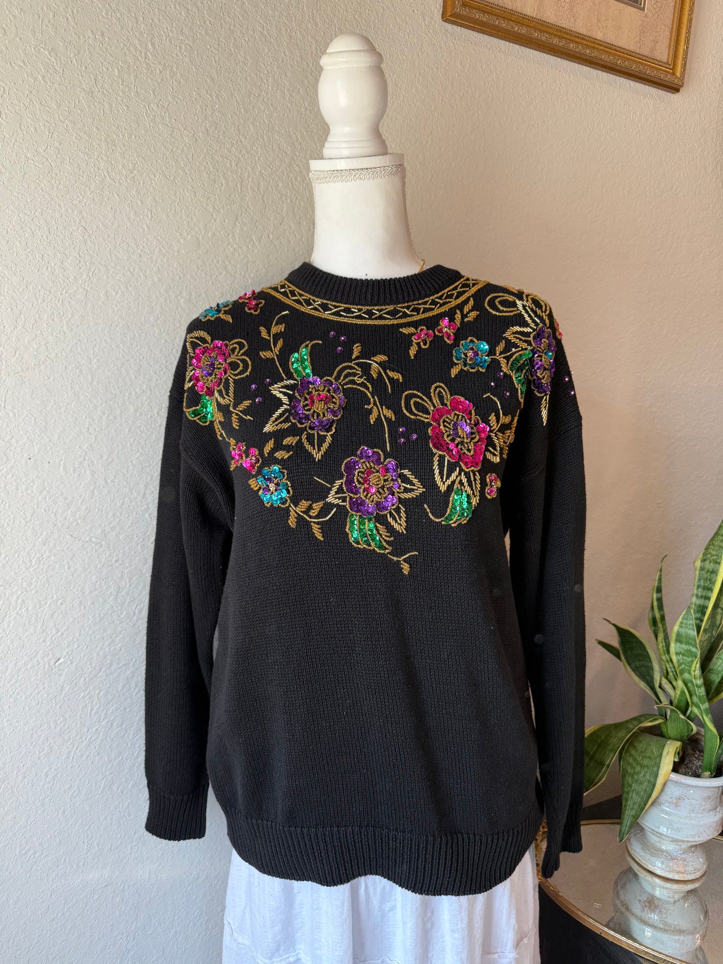 Beaded Colorful Sweater