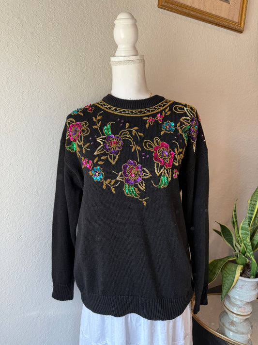 Beaded Colorful Sweater