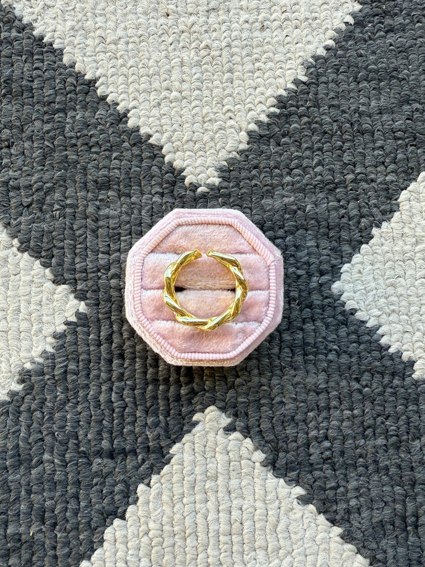 Sterling Chain Ring - Gold Plated (7.5-8)