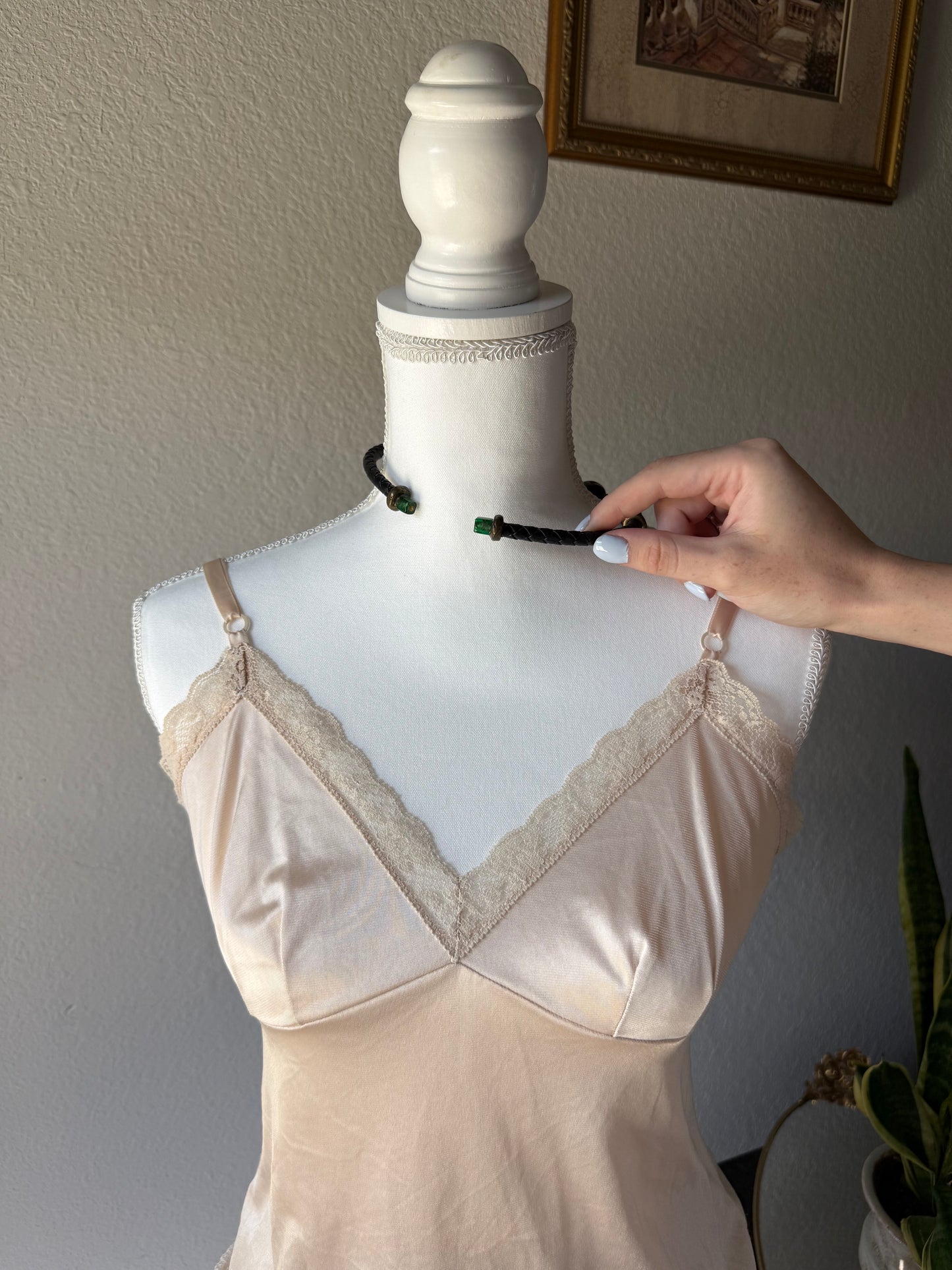 Green & Black Stone Necklace