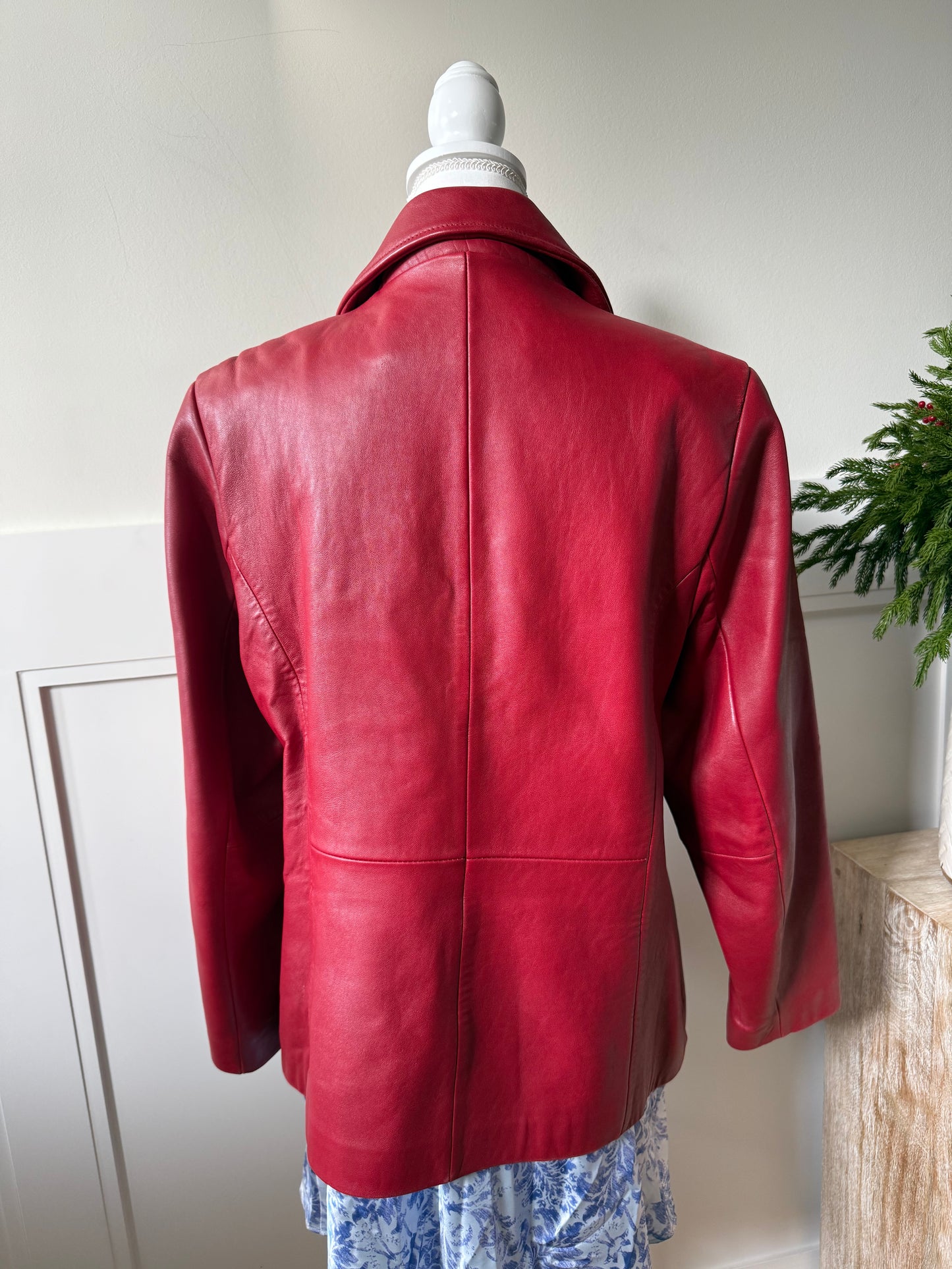 Liz Claiborne Red Leather Jacket