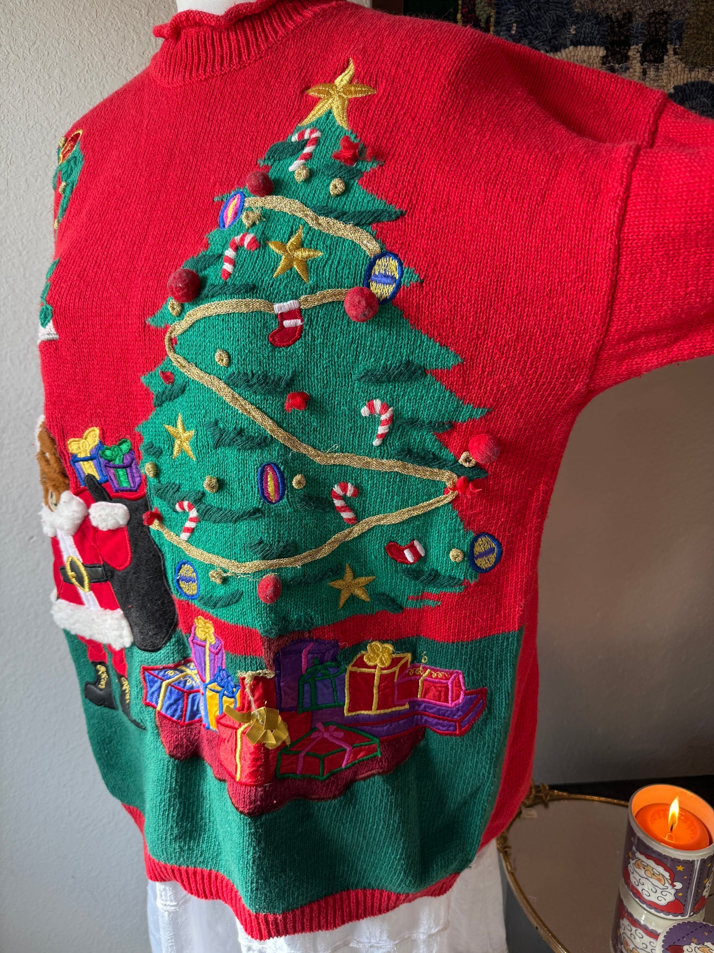 Christmas Tree Bear Sweater