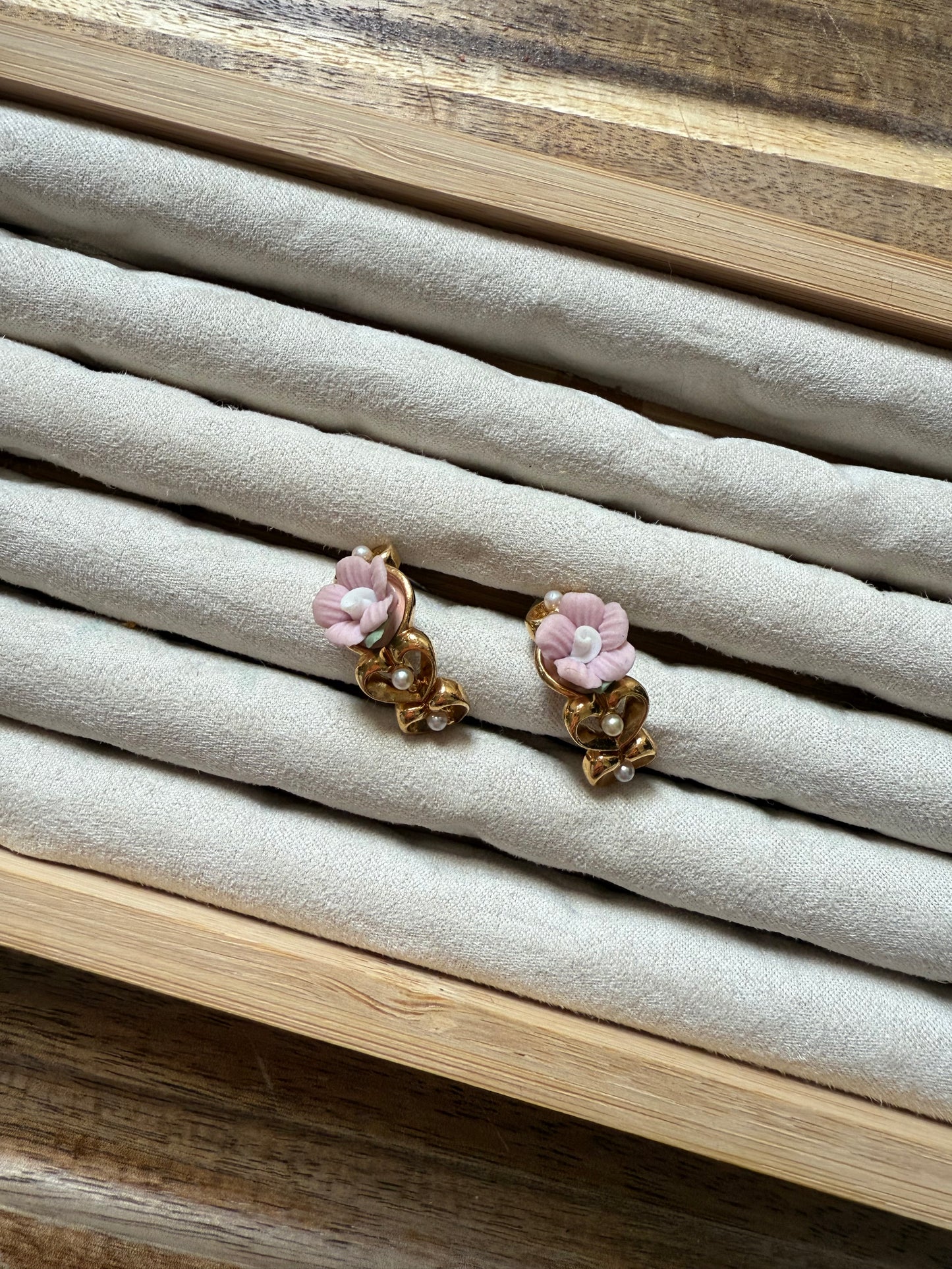 Gold Flower Earrings