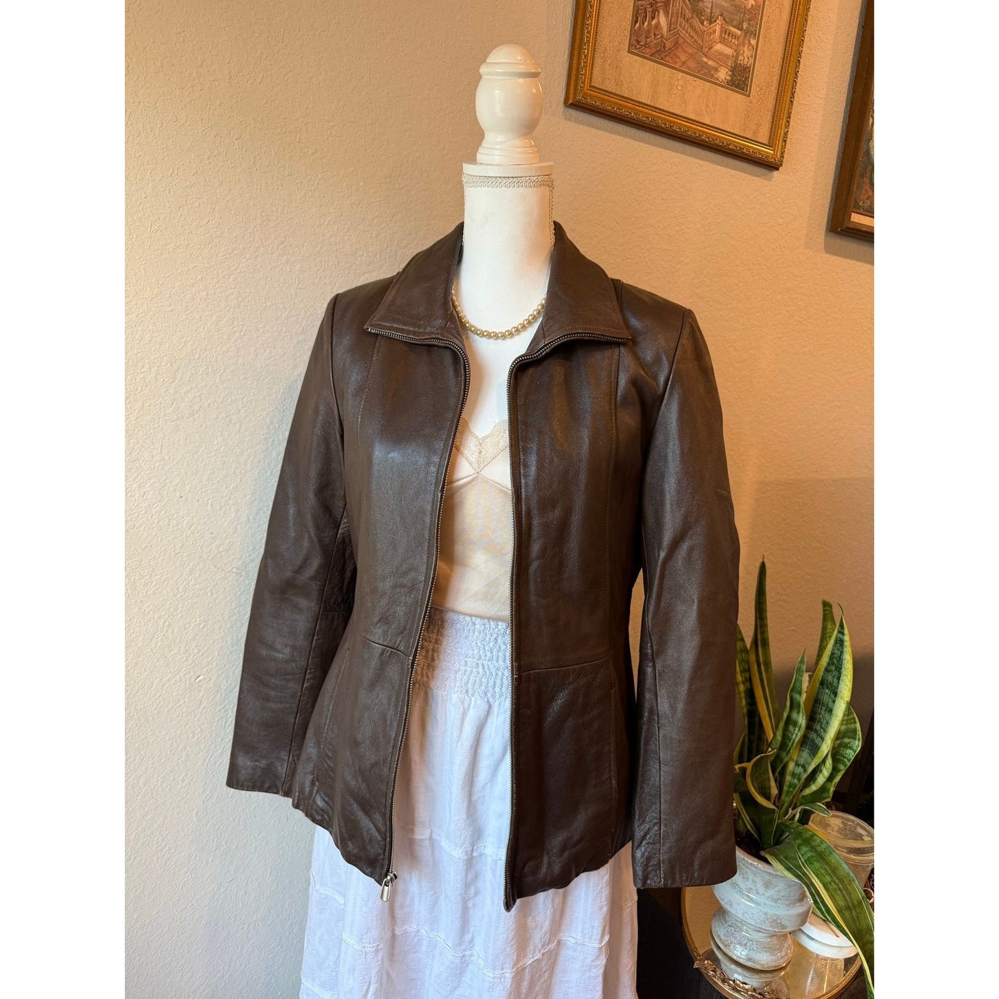 Brown 100% Leather Jacket