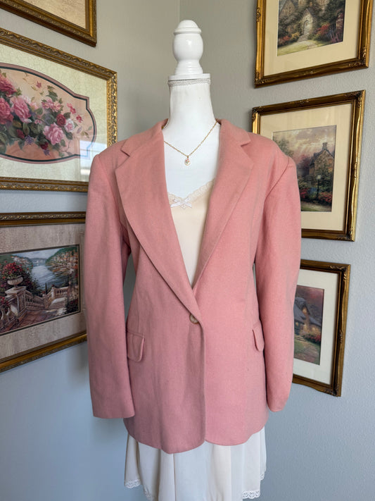 Pink 100% Wool Worthington Blazer