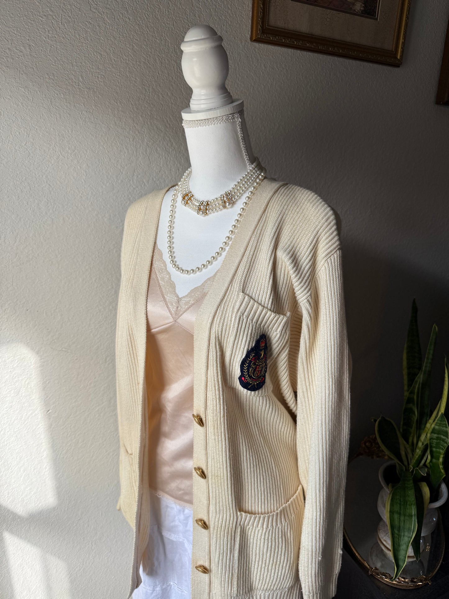 M - Cream Cardigan