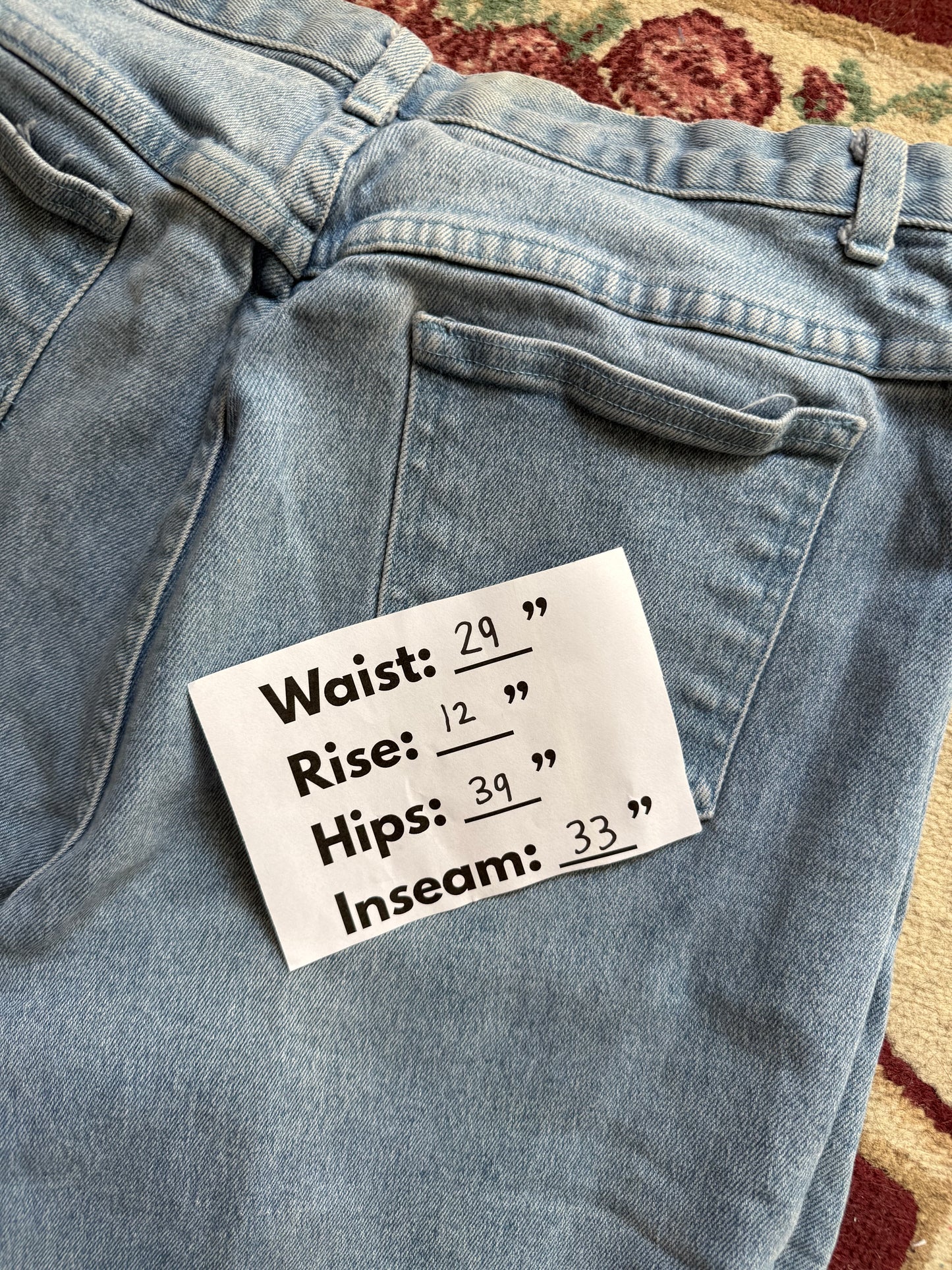 29” Light Blue Jeans
