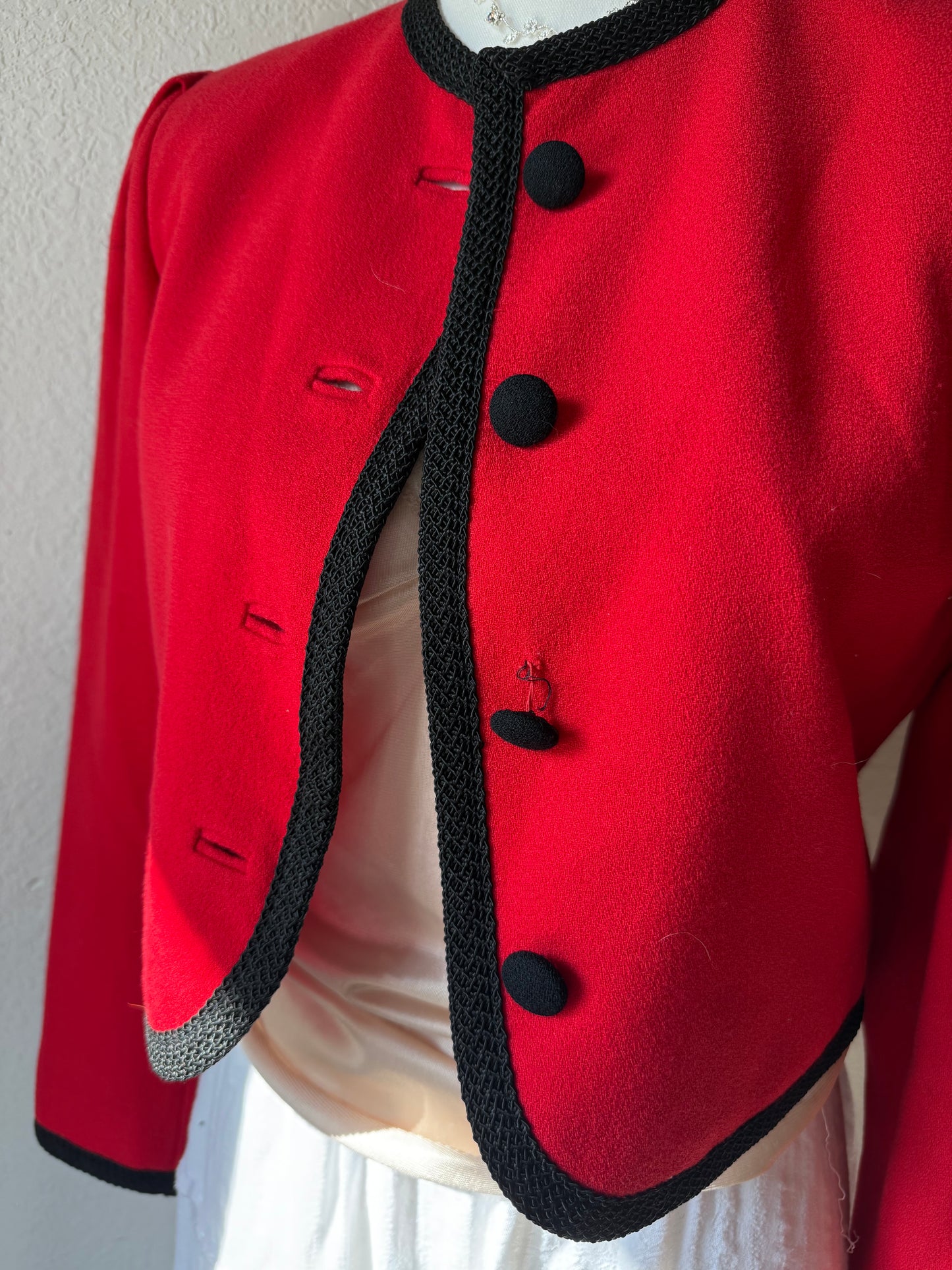 Red Cropped Jacket