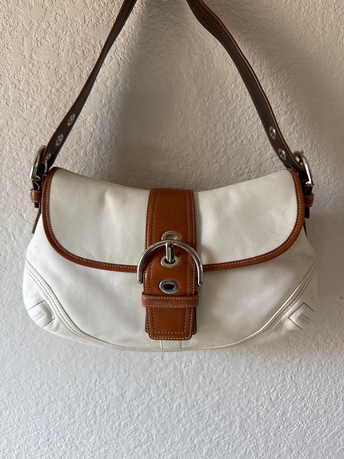 Coach White & Brown Soho
