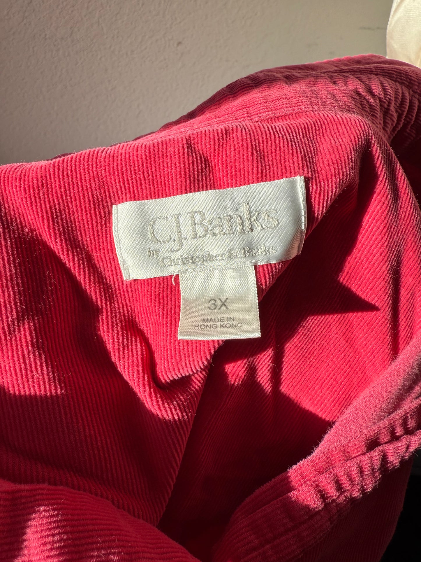 Pink Corduroy Button Up
