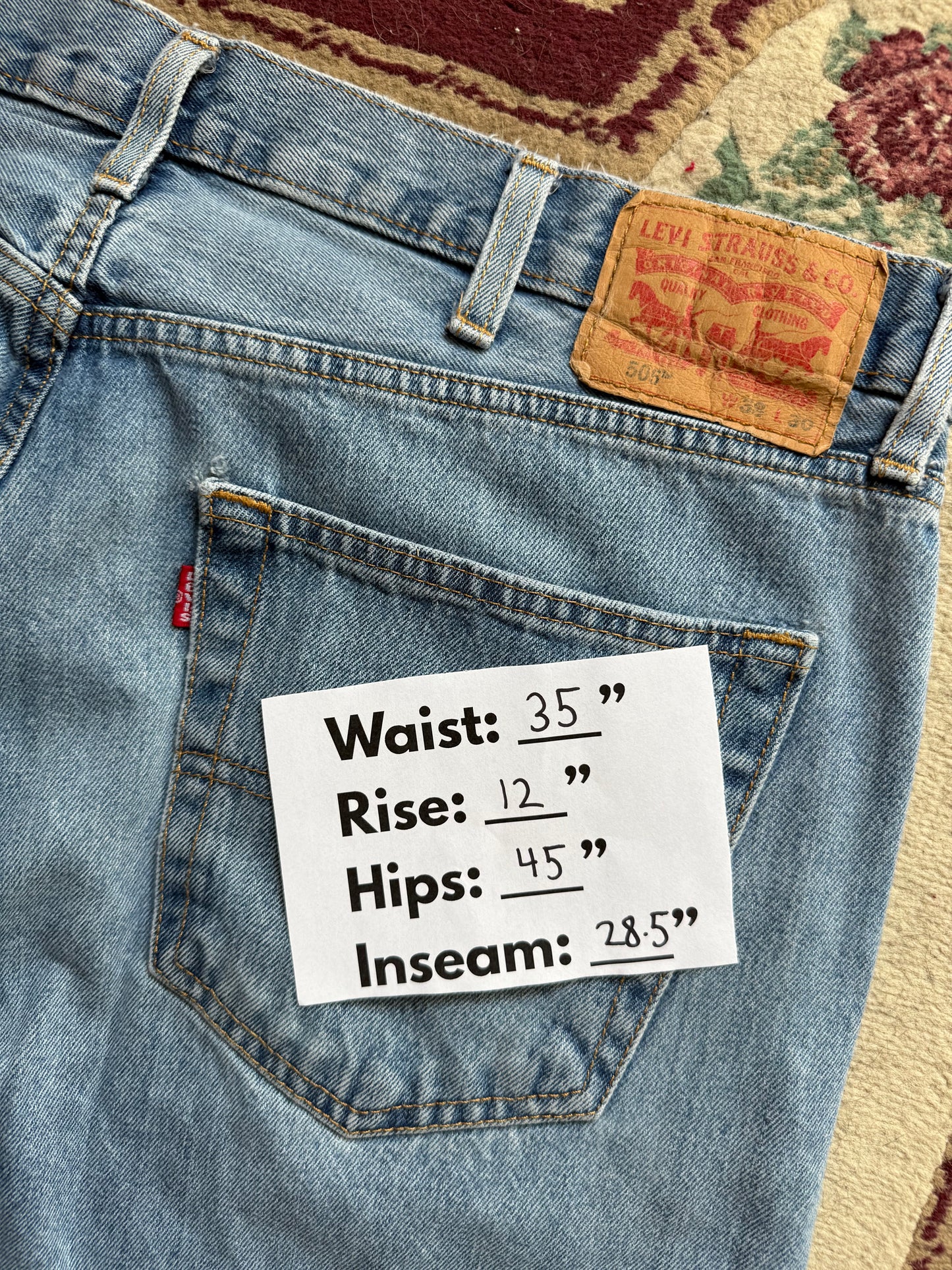 35” Levi’s 505