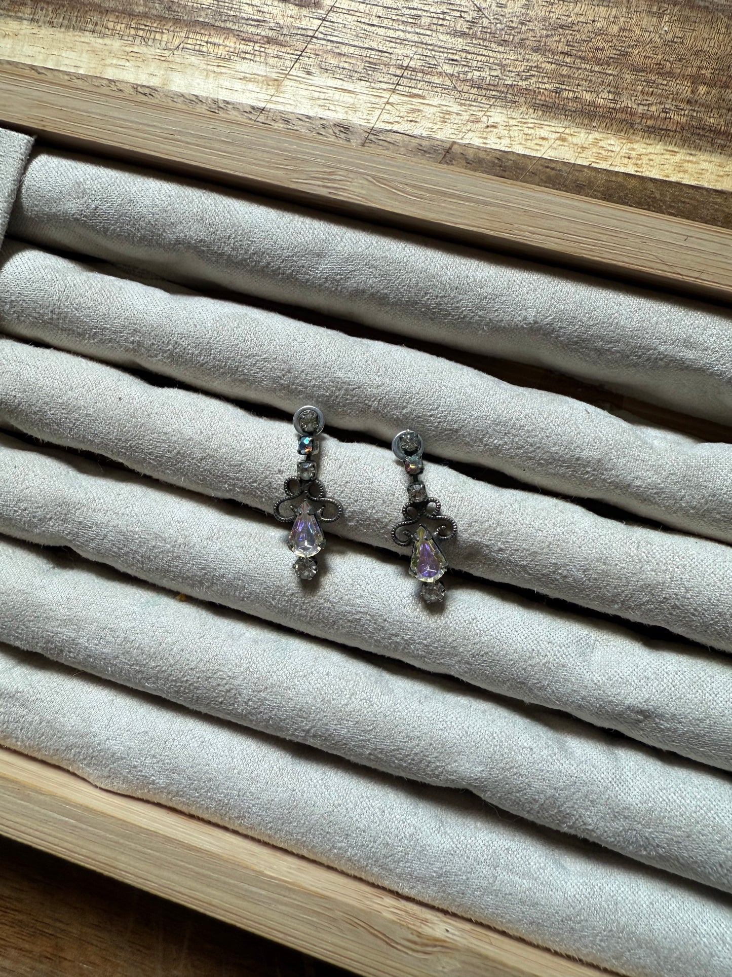 Silver Rhinestone Earrings