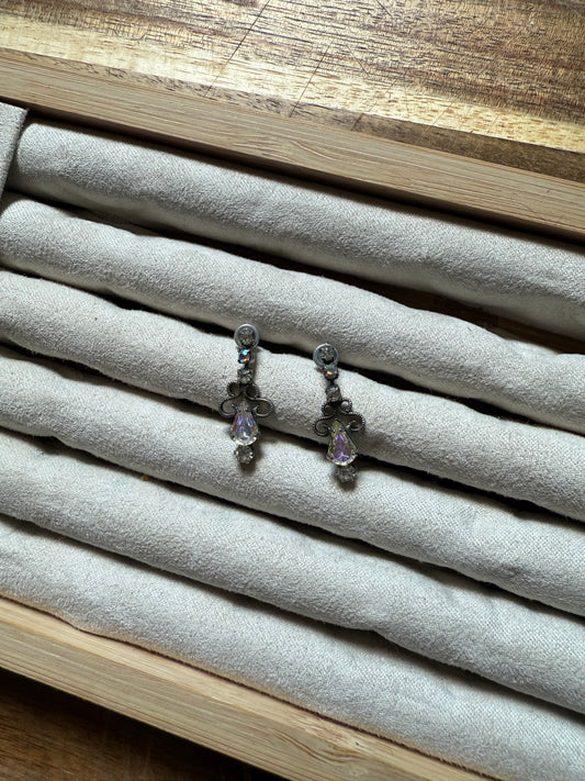 Silver Rhinestone Earrings