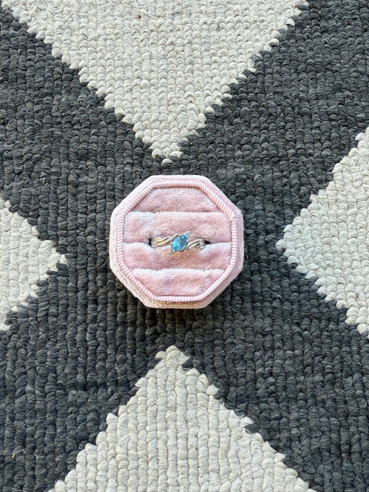 Sterling Twisted Blue Ring (7)