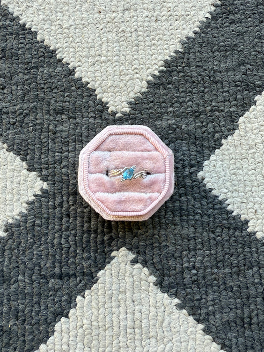 Sterling Twisted Blue Ring (7)