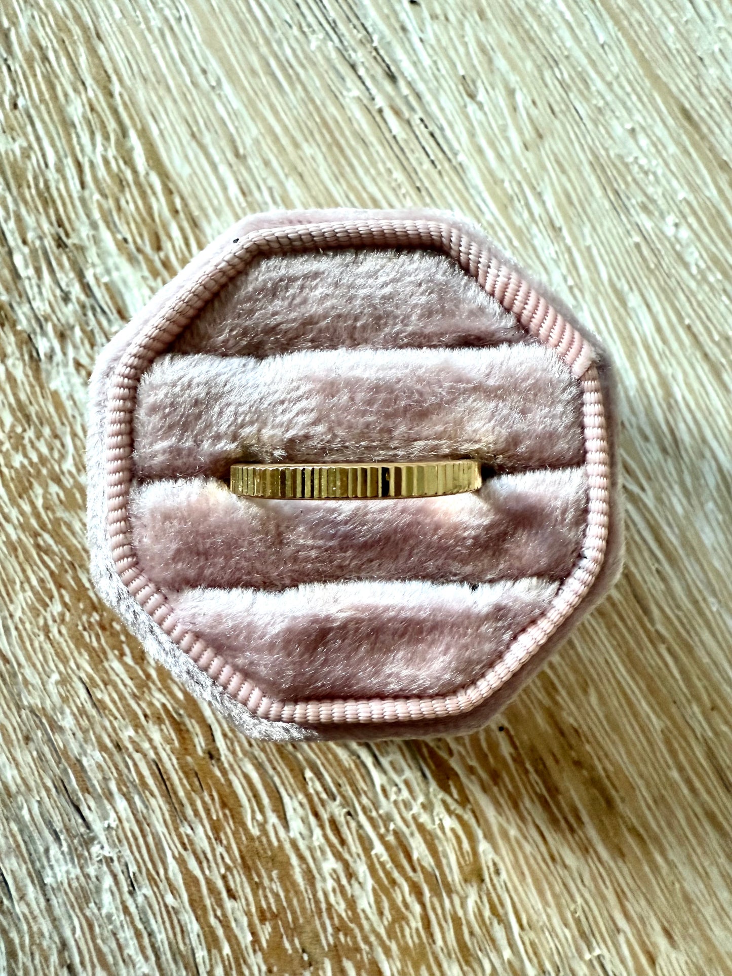 Sterling Ridged Ring - Gold Plated (8)