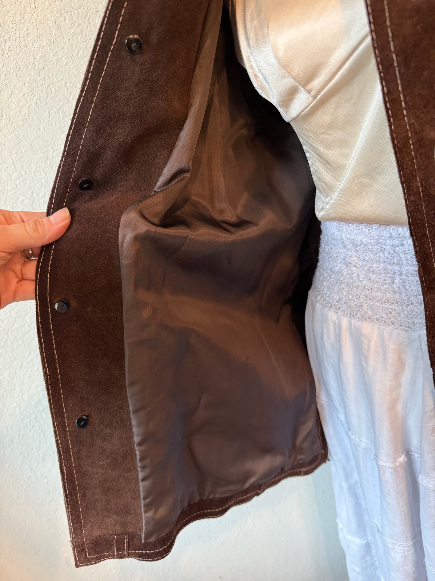 Brown Genuine Suede Jacket