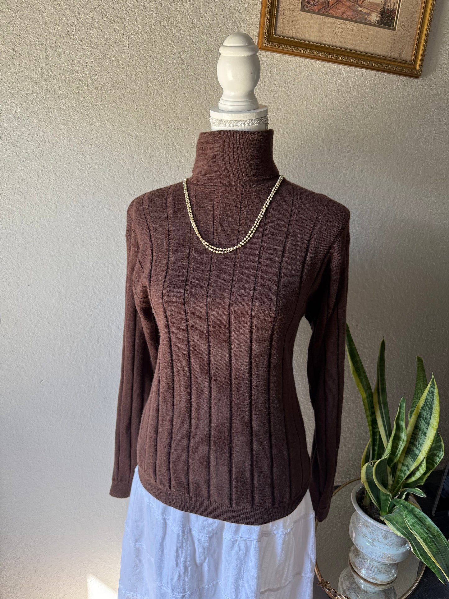 L - Brown Turtleneck