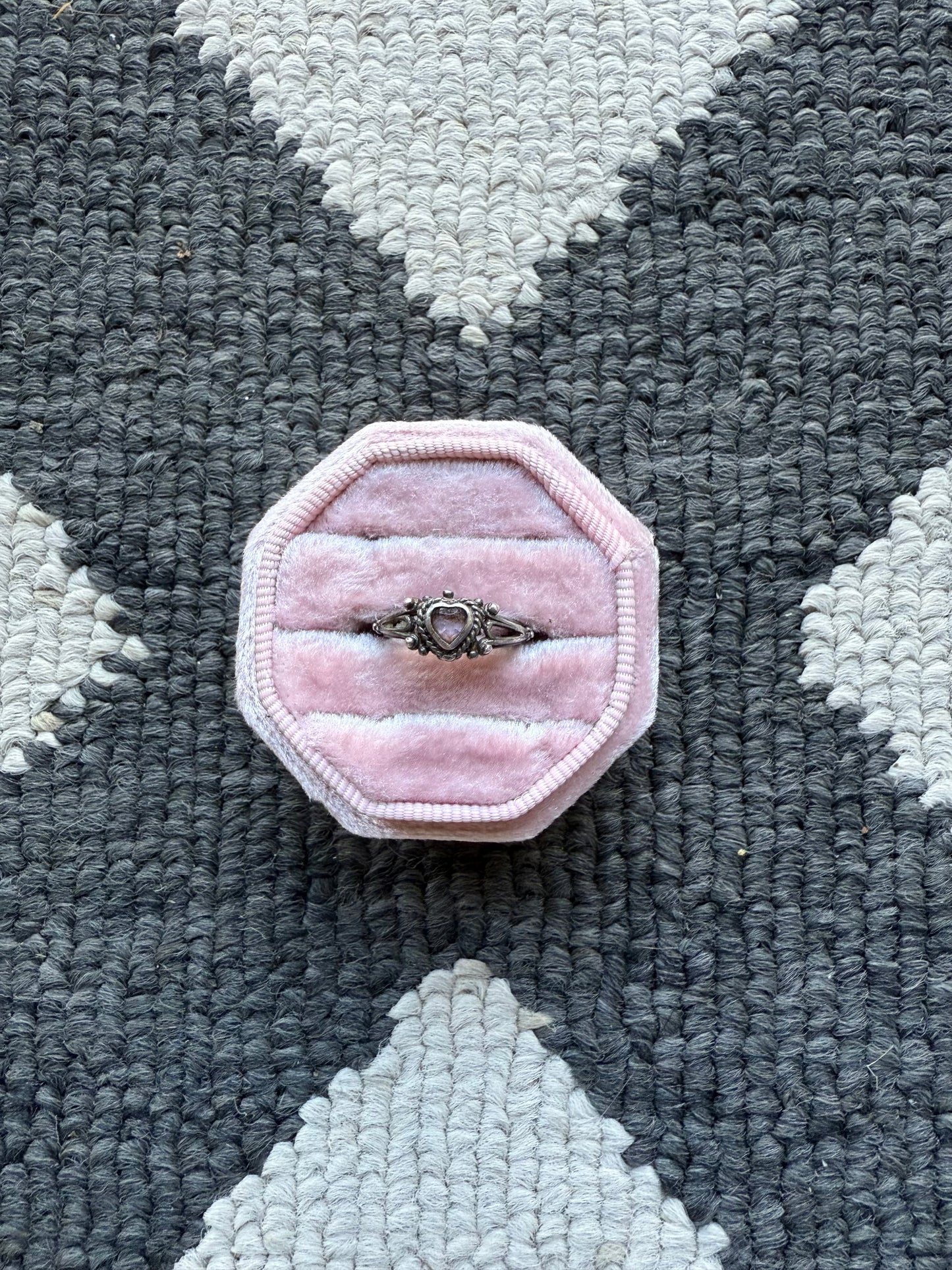 Sterling Purple Heart Ring (4.5-6)