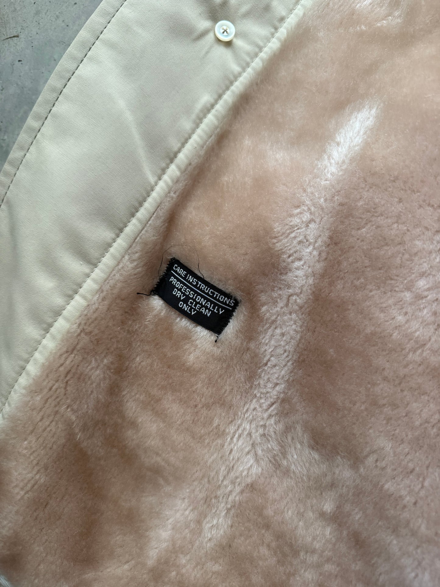 Ivory Lined Trench Coat