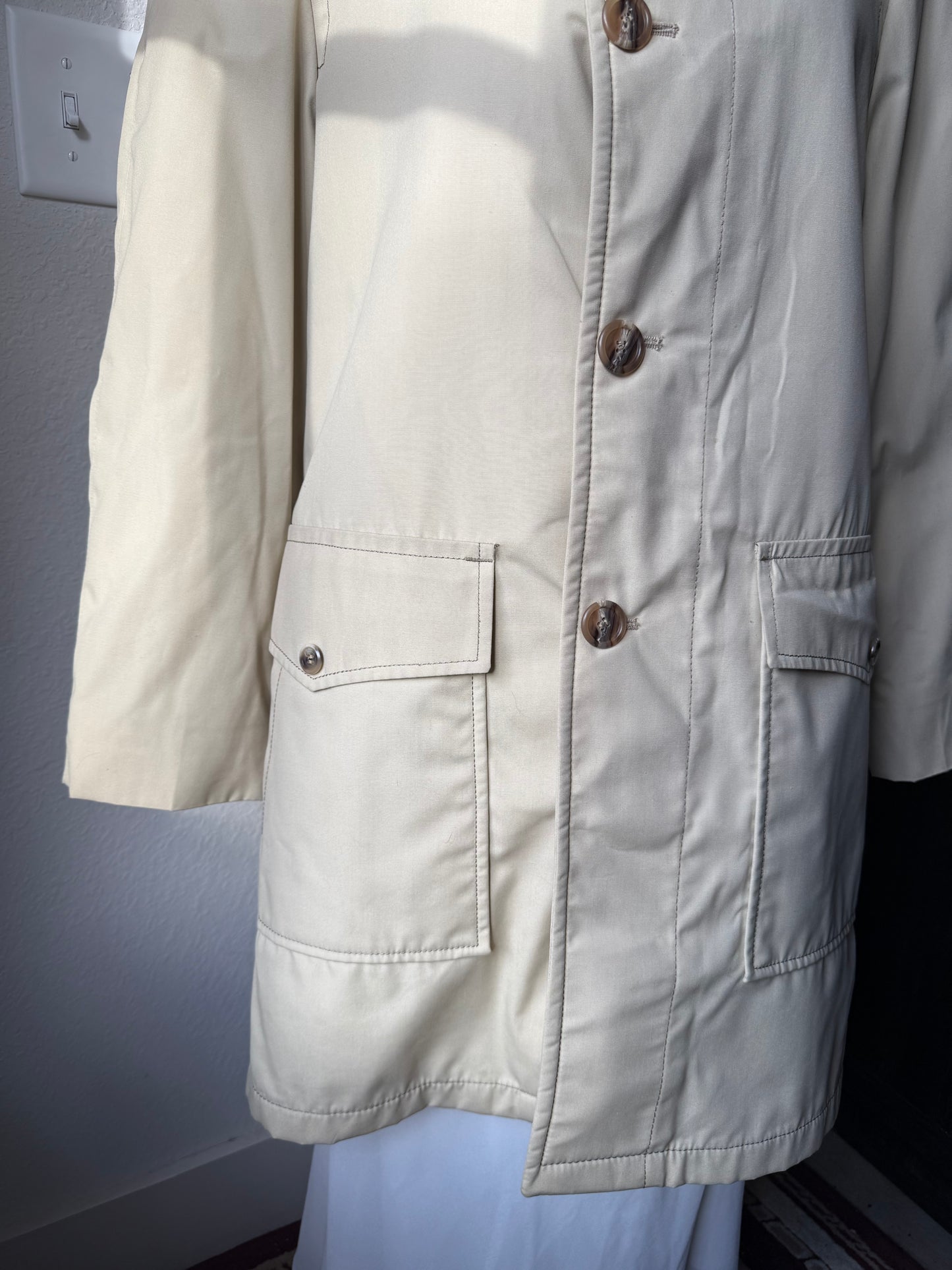 Ivory Lined Trench Coat