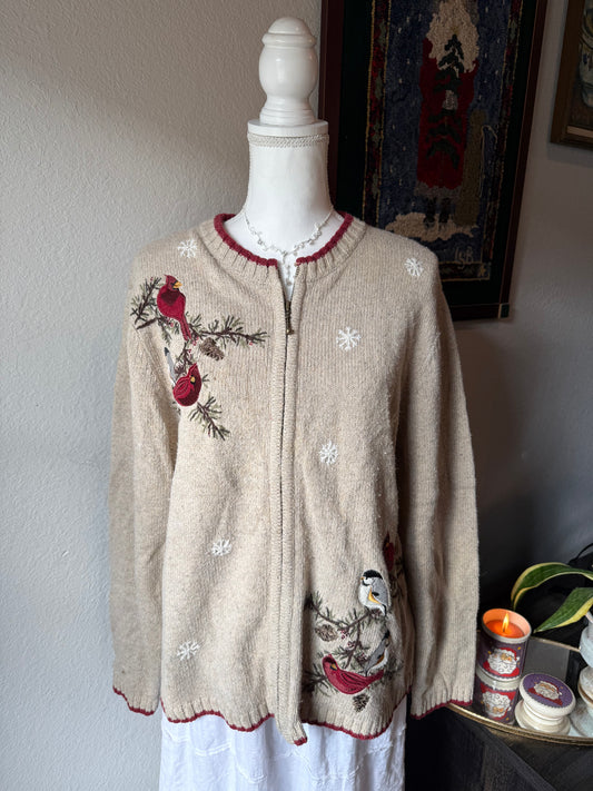 Cardinal Cream Zip Up