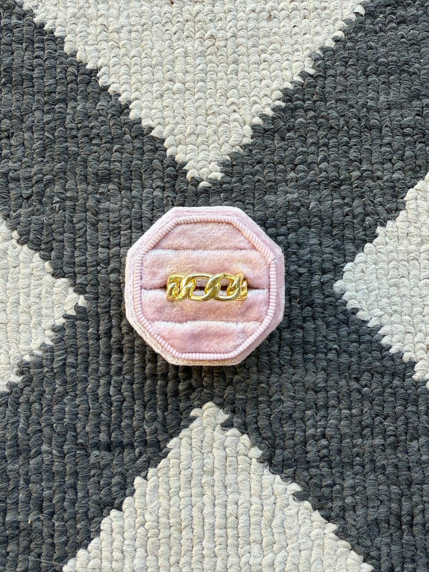 Sterling Chain Ring - Gold Plated (7.5-8)