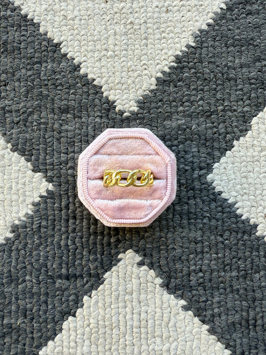 Sterling Chain Ring - Gold Plated (7.5-8)