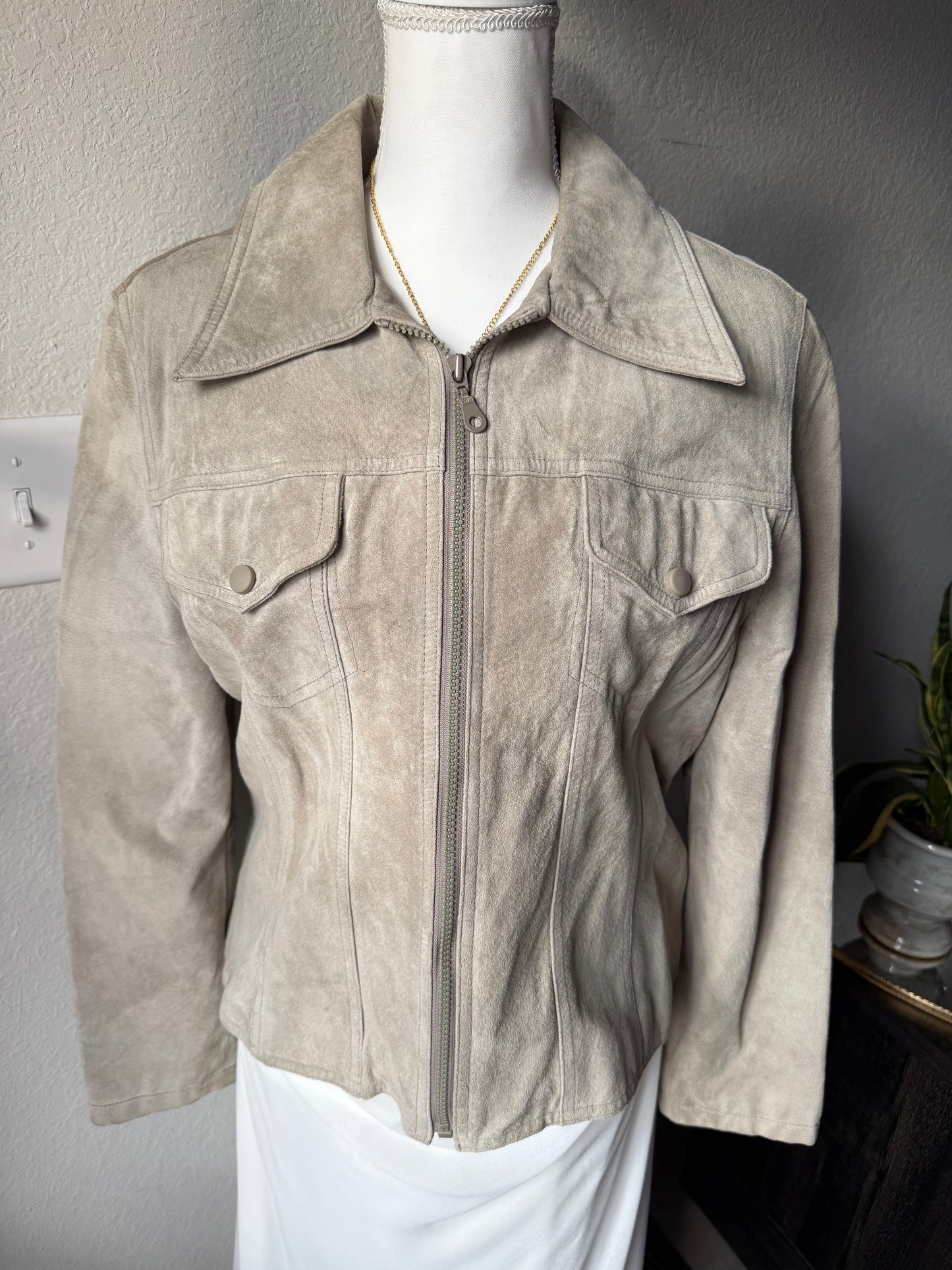 Beige Suede Jacket