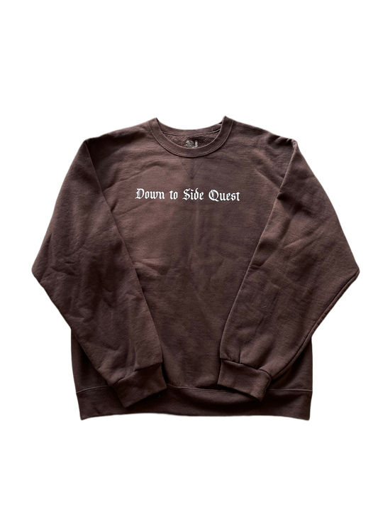 (M) Brown Crewneck Down to Side Quest