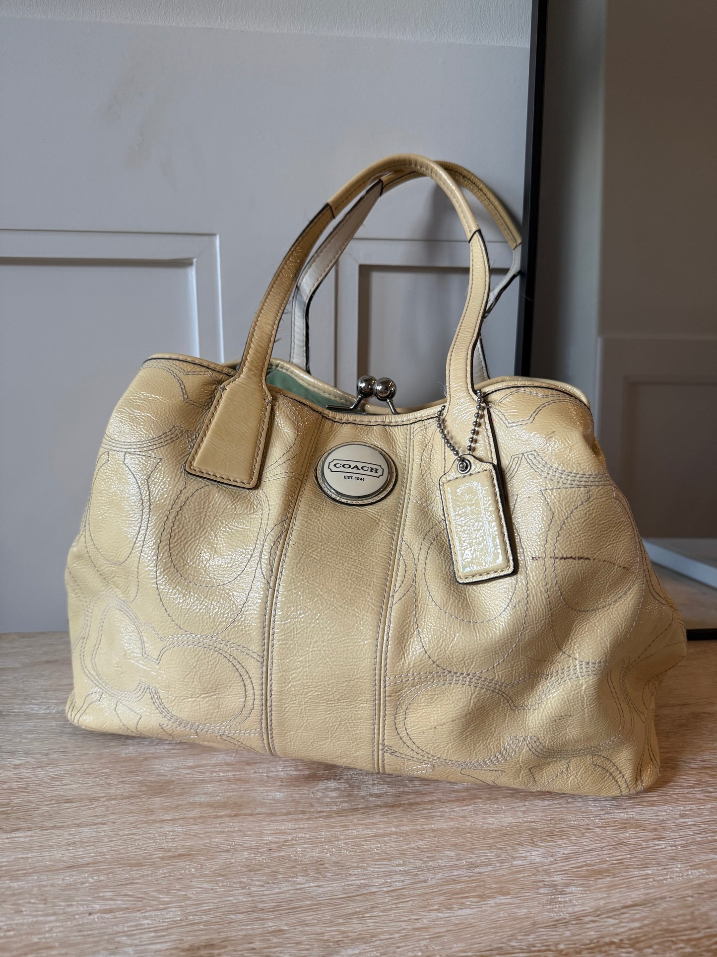Coach Pastel Yellow Bag