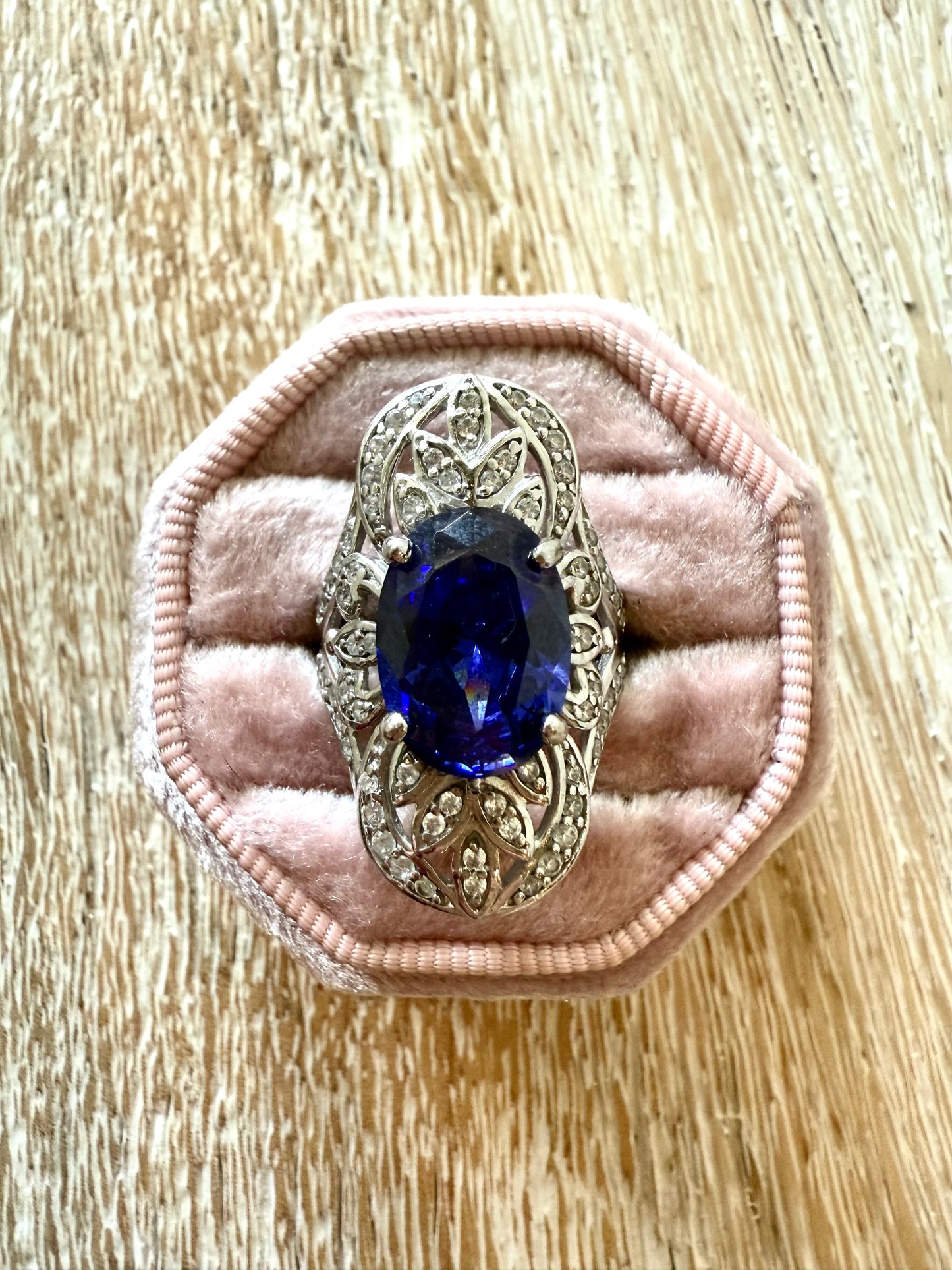 Sterling Sapphire Shield Ring (8)
