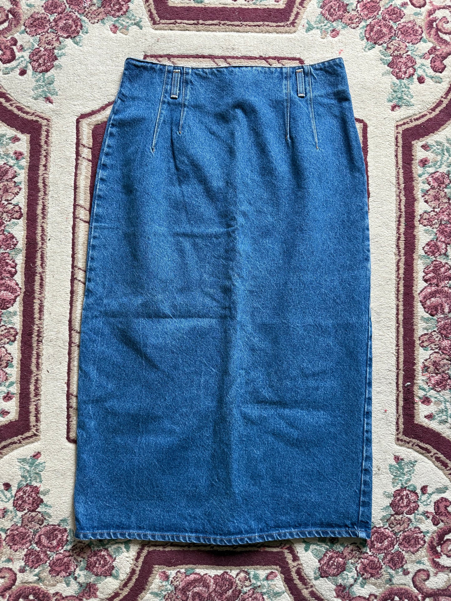 32” Denim Midi Skirt