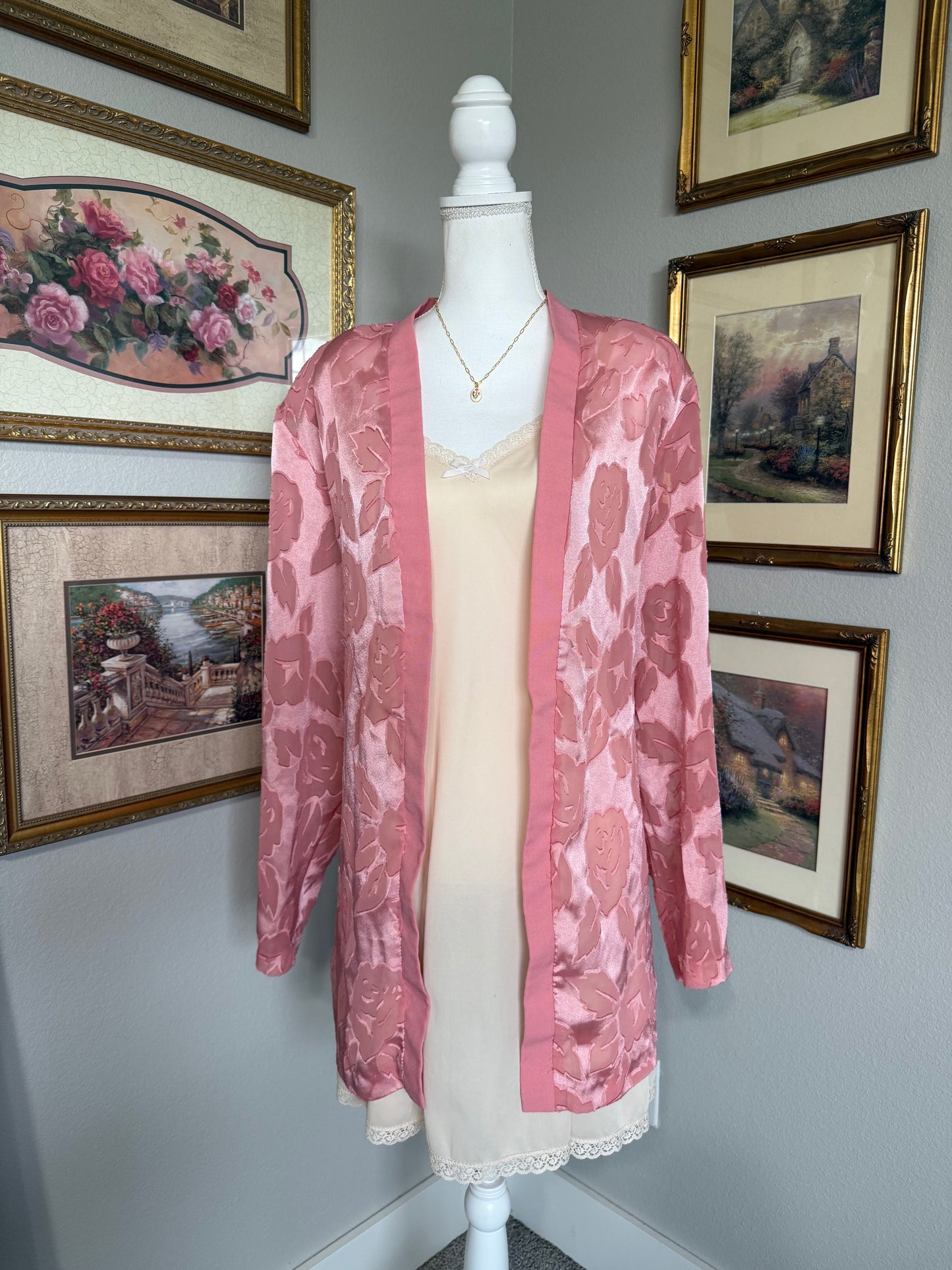 Blair Sheer Pink Floral Robe