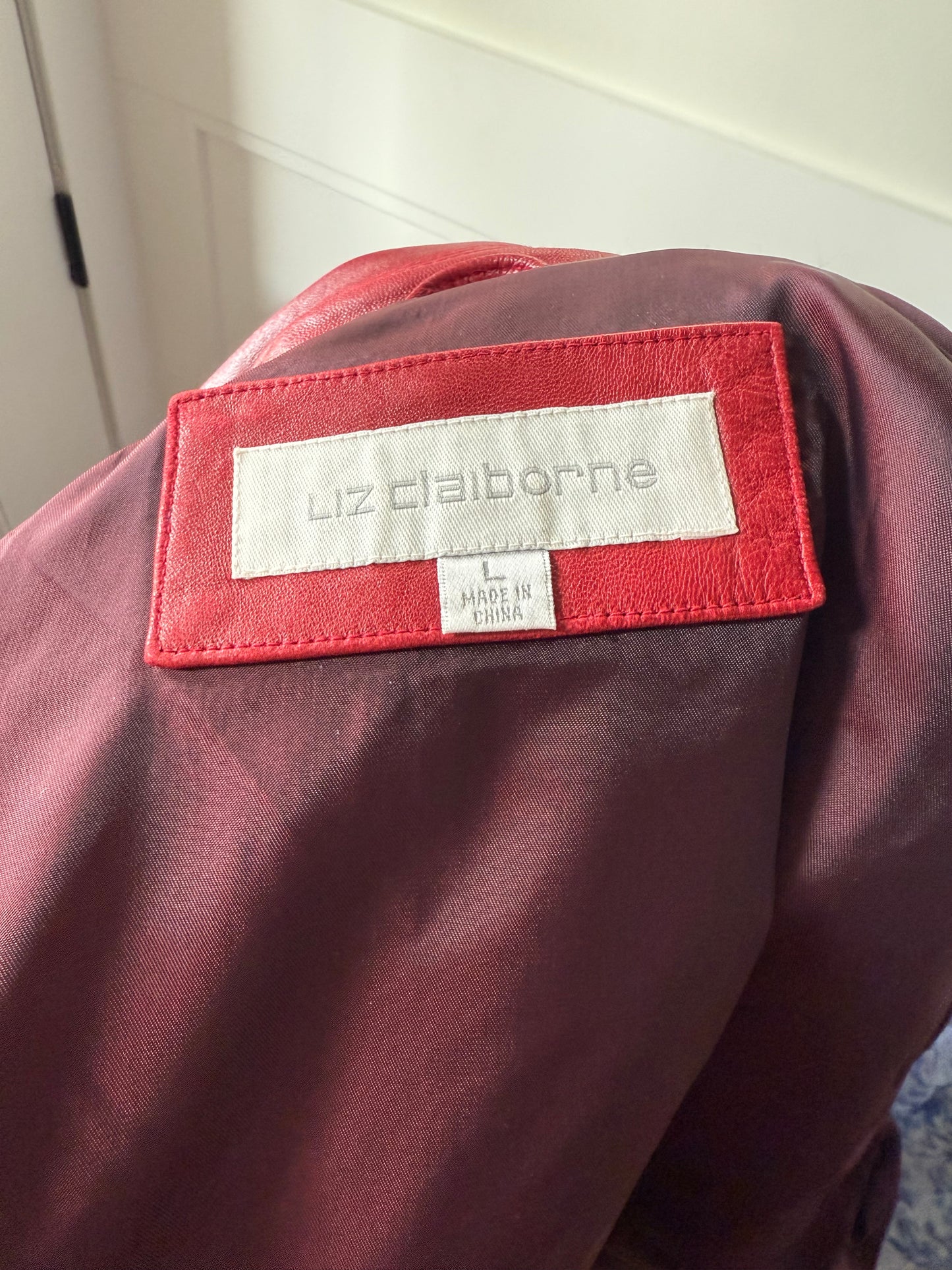 Liz Claiborne Red Leather Jacket
