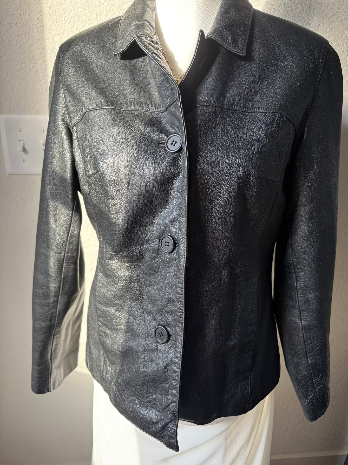 Outbrook Black Leather Coat